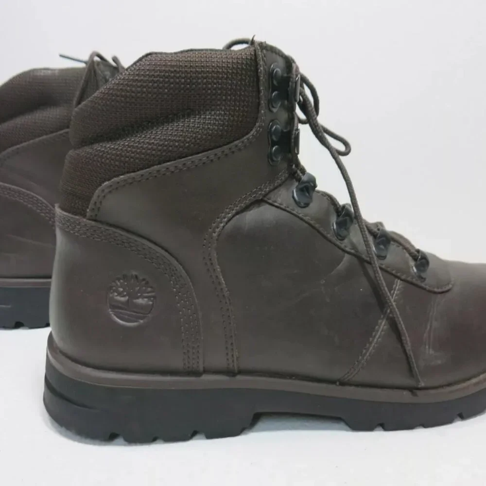 Timberland Soft Toe Leather Boots Shoes Men's Hiking Dress Stiefel Bottes 10.5 - Picture 5 of 7